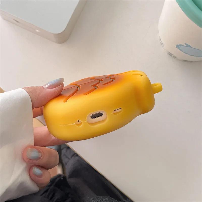 3D Taiyaki Brot Ohrhörer Zubehör Hülle Für AirPods 1 2 3 4 Cartoon Niedlich Silikon Weiche Abdeckung Für AirPods Pro Pro2 Pro3