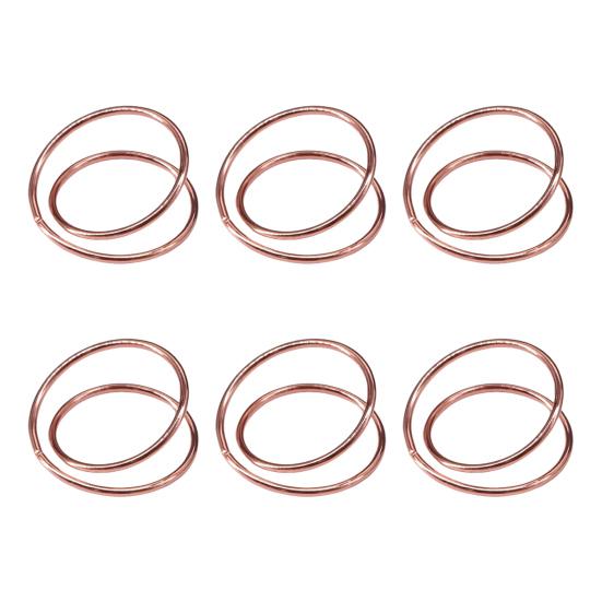 6/12Pcs Golden Napkin Rings Alloy Spiral Design Napkin Holders Buckles Family Dinner Wedding Party Table Decoration