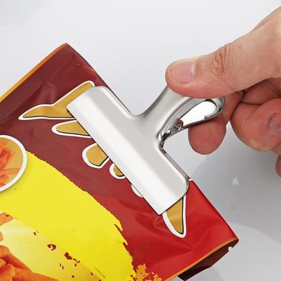 8Pcs Stainless Steel Clip File Paper Clamps Metal Hinge Clip File Paper Clip for Craft Drawing Board Food Bag