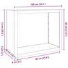 VidaXL Portant de bois de chauffage 100x40x80 cm acier galvanisé, magasin de bûches, porte-bûches de cheminée, support de 850980