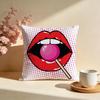 Classic Red Lips Cushion Cover Soft Pillow Cases for Home Bedroom Living Room Sofa