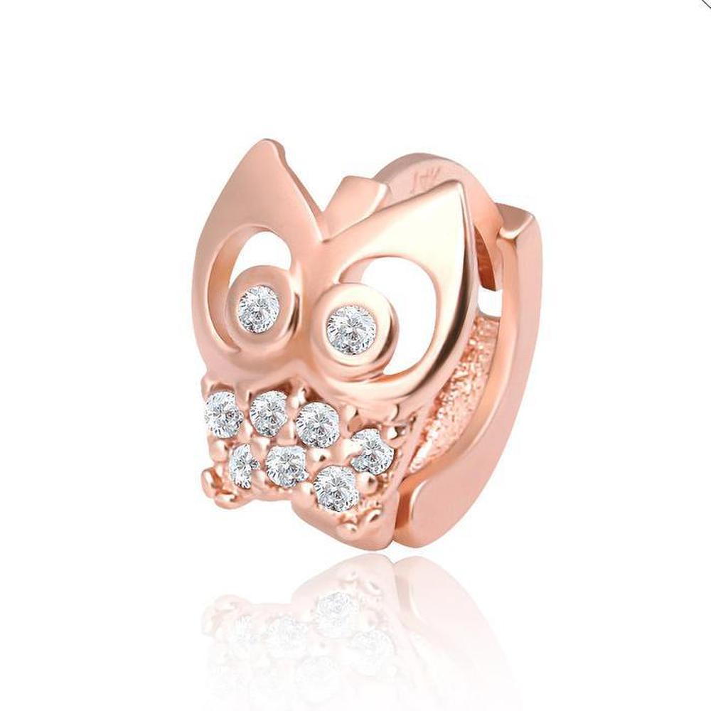 Owl 14K Gold Needle Cubic Rose Gold Ring Piercing (S8539495)