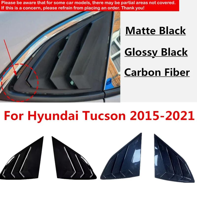 For Hyundai Tucson 2016 2017- ABS Plastic Rear Window Quarter Louver Scoop Cover Side Vent Trim Car Adhesive Accessories