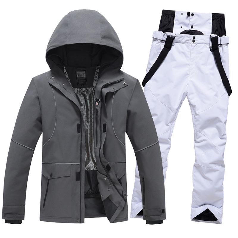 Couple's Ski Suit Set: Outdoor Winter Windproof, Waterproof, Warm, Breathable, Loose-fit for Single/Double Board Skiing.