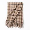 New sweet warm imitation cashmere scarf plaid student couple winter thickened warm scarf