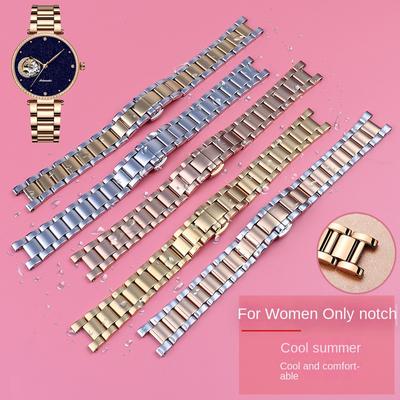 Konkaves Edelstahlarmband für Rossini GC Cartier Pasha Michael Coles Casio 20-12mm 18-10mm 16-8mm Faltschließe Uhrenarmband