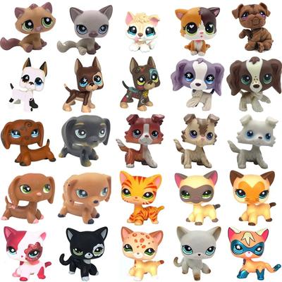 Rare Pet Shop Toy Stands Short Hair Kitten Dog Dachshund Collie Spaniel Great Dane Original Bobble Head Toy Lps