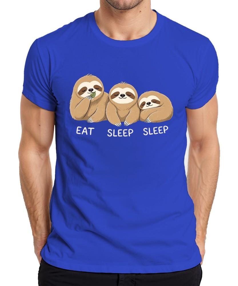 Eat Sleep Sleep Sloth Three Cute Relaxed Gift Birthday Unisexs Tshirt