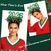 Star Color Strip Christmas Headband Glitter Sequins Numbers Design New Year Headband Party Props Creative Decoration