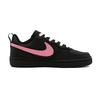 Nike Court Borough 2 Flowing Leather Abrasion Resistant Lightweight Low Top Skateboard Shoes Women's Black Pink DV5456-002(Team1960-)