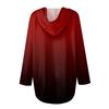 Women's Fashion Casual V-neck Drawstring Printed Long Sleeved Sweater Top