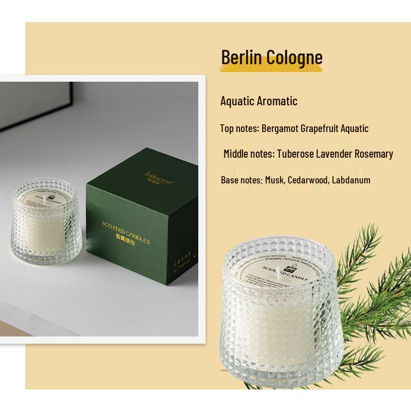 Rietisen High-End Fresh Air Scented Candle Gift Box with Wax Melting Lamp