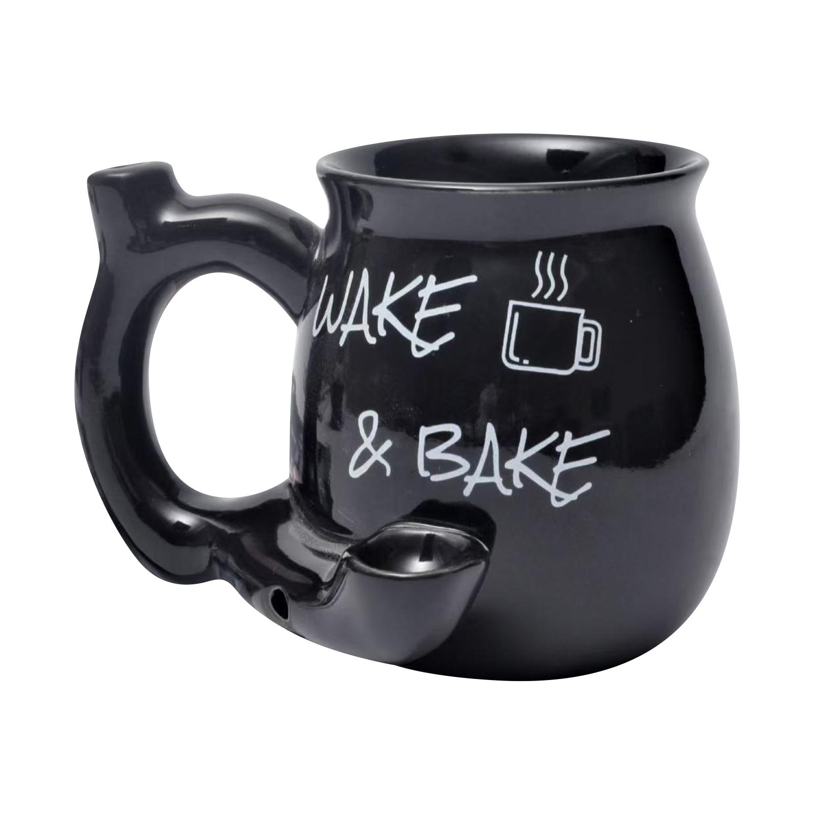 Handcrafted Ceramic Coffee Mug, 13 Oz Rustic Design With Handle For Parents чёрный