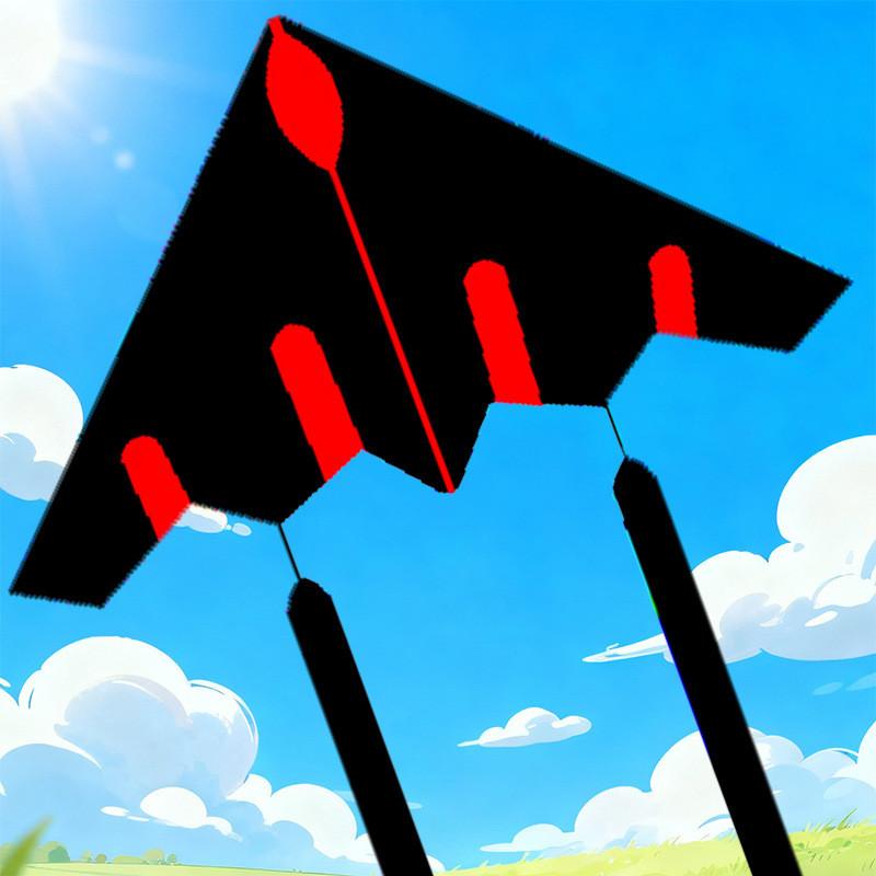 Bomber Aircraft Triangular Kite With Fiberglass Frame For Outdoor Flying And Gift Giving