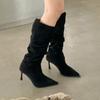 Winter Comfortable/Heating/Casual Wear-resistant Thin Heel Walking Boots Fashion New Pointed Sexy Banquet High Heel Boots Women