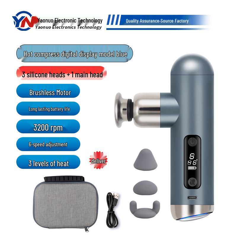 Portable Mini Muscle Relaxation Massage Gun with Hot Compress