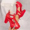 Women's Sandals Fashion Chunky Fish-mouth Sandal Ankle High-heeled Sandalias Non Slip Platform Sandals for Women Sandalias Mujer