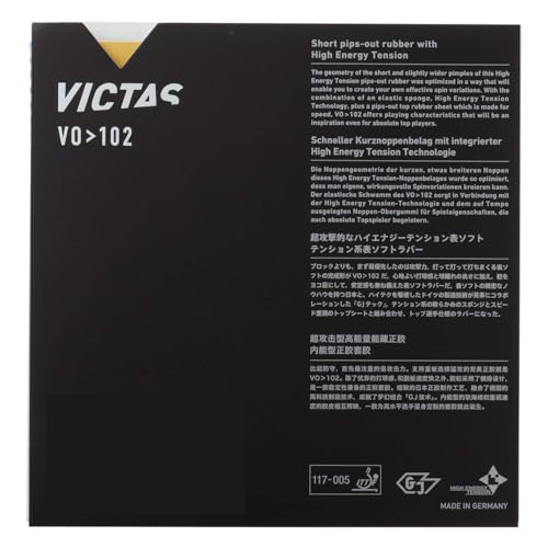 VICTAS Tischtennisbelag, Hohe Energie-Spannung, VO>102, Blau, MAX 020222