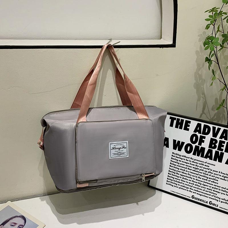 Canvas backpack, college style drawbar bag, travel bag, large capacity business travel luggage bag, foldable