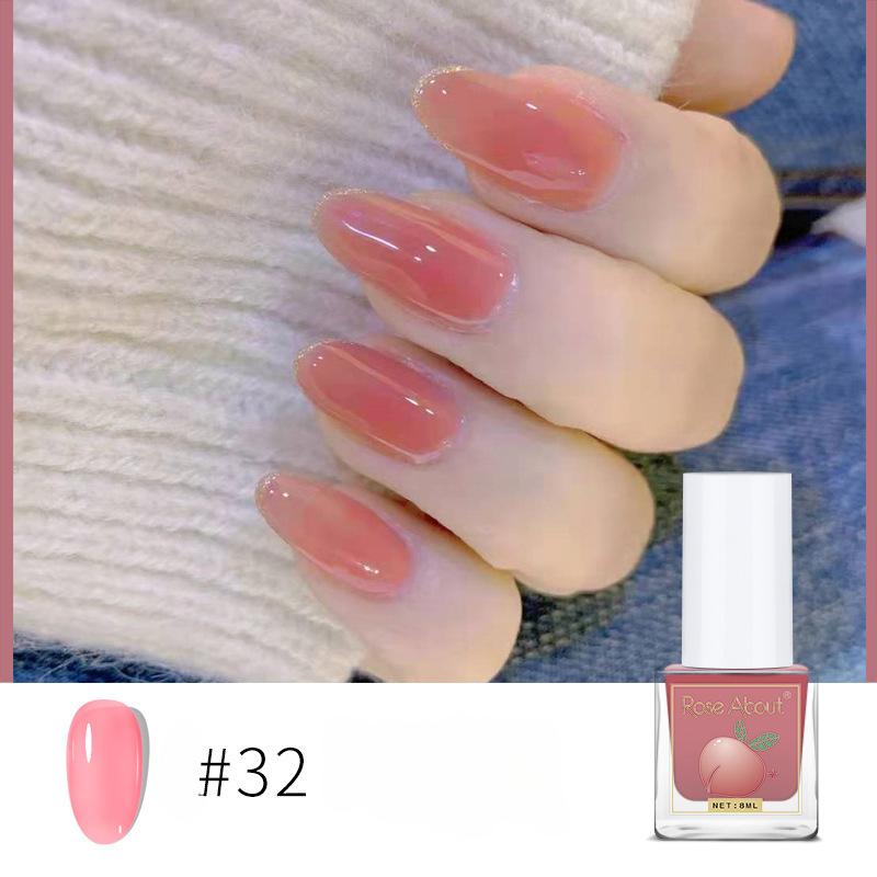 

Лак для ногтей на водной основе, прозрачный цвет, без запекания, долговечный, отрываемый, прозрачный глянцевый лак для ногтей 32