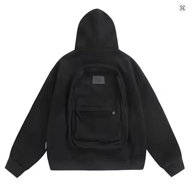 Men's Hoodie Solid Back Small Bag Design Sweatshirt Spring Autumn Four Seasons Jacket Men Women Trendy Brand Jacket Hooded for Male Coats