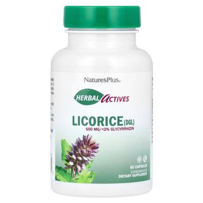 Herb Active Licorice (DGL) 500 Mg 60 Vegetable Capsules