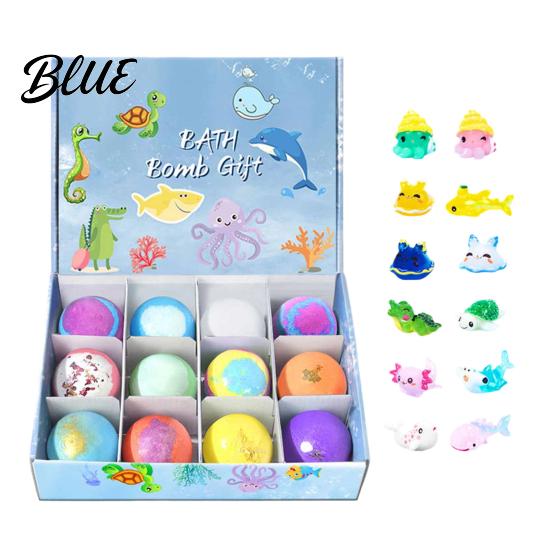 Kids Bathtub Surprise Toys 1 Set Ocean-Themed Bath Bombs with Fizzy Colorful Bubble Spa Tablets for Balls Spa-Like Relaxation Fun Gift Toddlers