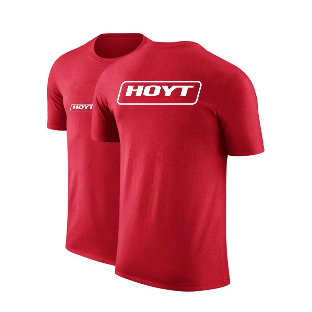 HOYT Archery Huntinger Bows TShirt for Unisex 100 Cotton Lightweight Breathable Slimfit Monochromatic ONeck Casual Basic Top