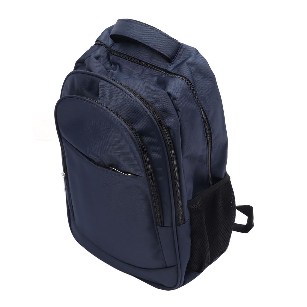 Business Backpack Multifunctional Travel Laptop Backpack Commuting Dual Straps Bag Blue Oxford Fabric