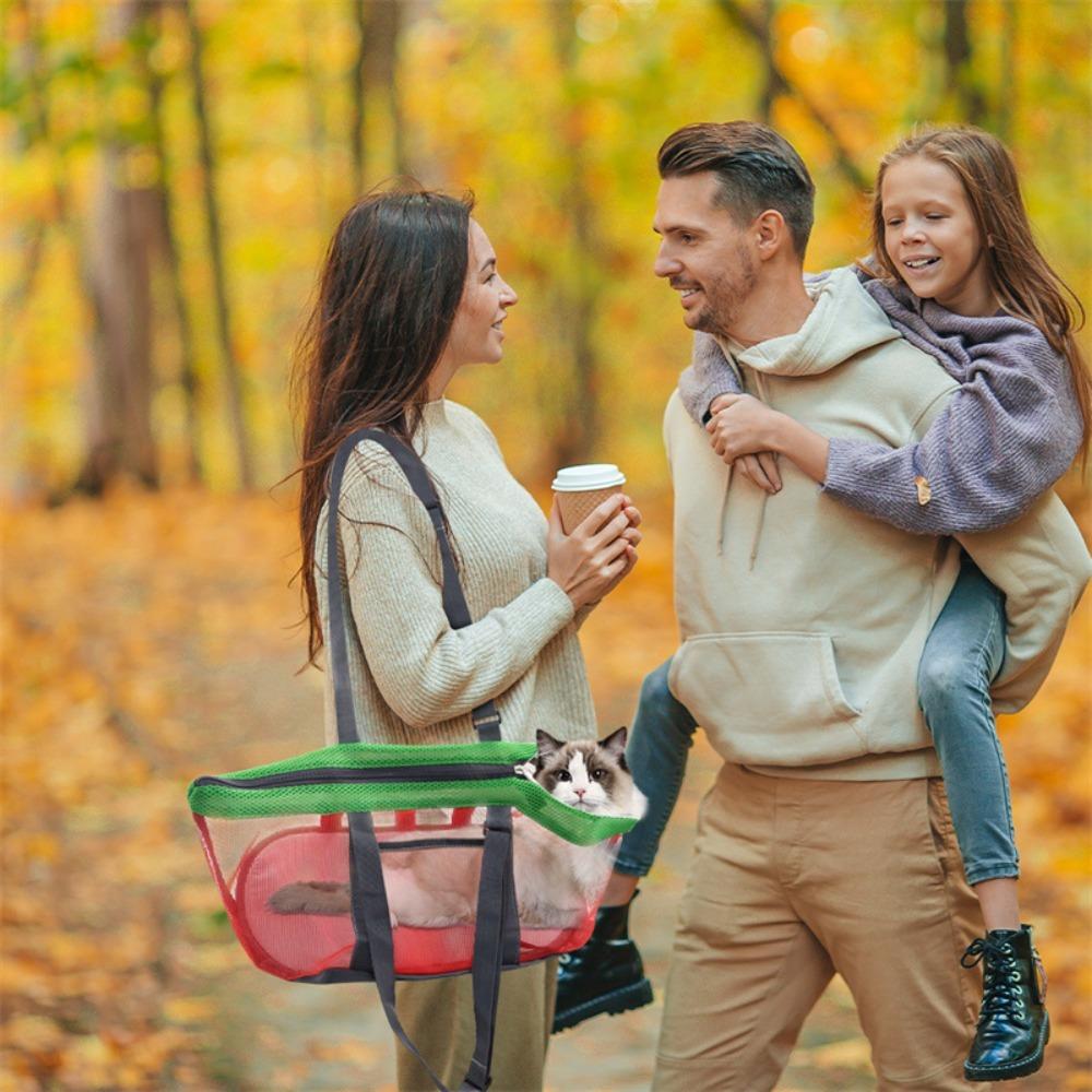 

Дышащая сумка для собак, сетчатая сумка для кошек, сумка для домашних животных, складная сетчатая сумка для переноски домашних животных, дорожная сумка