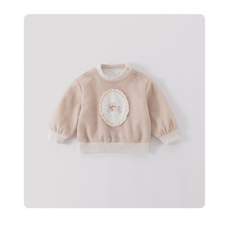 2026 Winter Girls Toddler 2-Piece Fleece-Lined Cotton Set Long Sleeve Top Pants Princess Style Outfit 1-3 Years