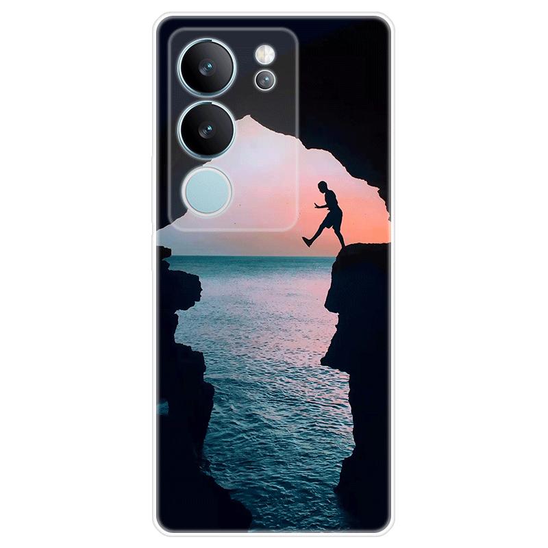 Soft Silicone For Vivo V29 Case TPU Painted Back Cover Vivo V29 Casing
