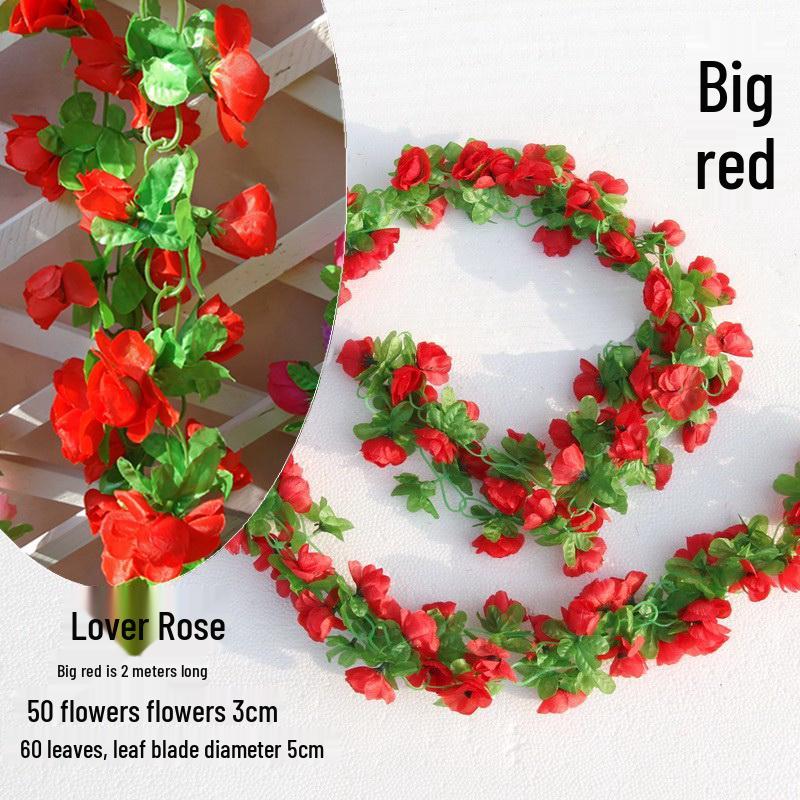 Artificial Rose Vine Hanging Decor for Walls and Ceilings