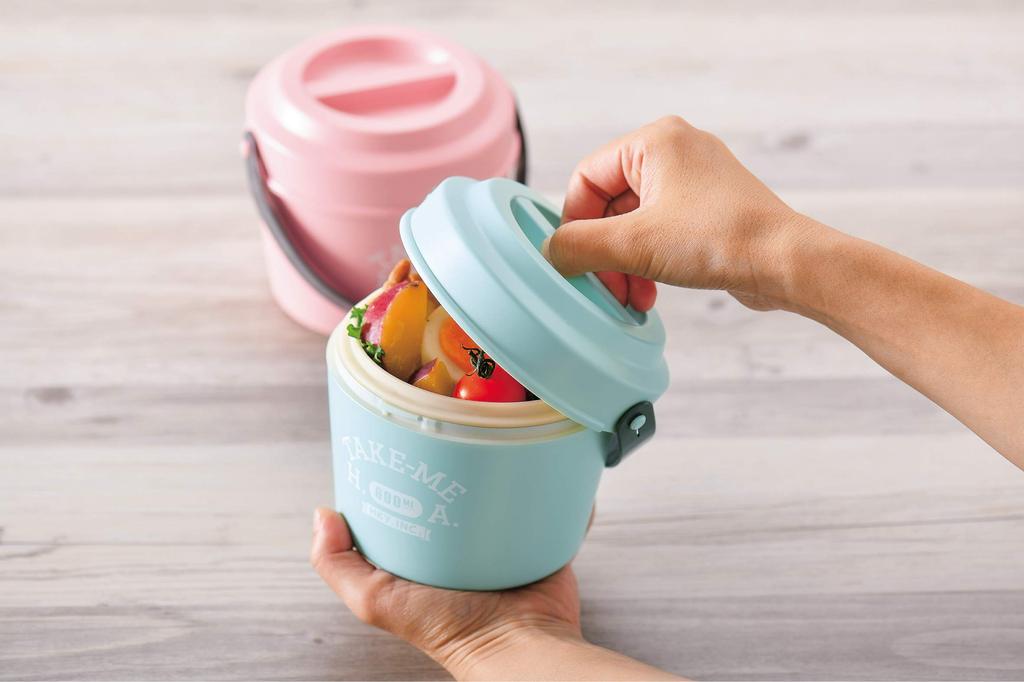 Tatsumiya HAKOYA Bucket Lunch, Pink, 600ml, "TAKE-ME" (Product Code 30126)