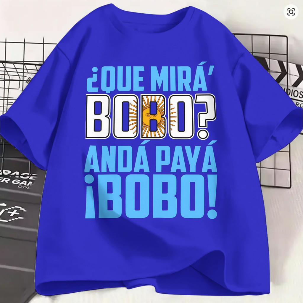 Que Miras Bobo T-shirt Unisex Meme Unica Cotone Maglietta Girocollo Manica Corta T-shirt Abbigliamento Estivo