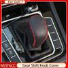 Leather Car Gear Shift Collars Gear Shift Knob Cover for VW Jetta MK6 MK5 Golf 7 MK7 Bora Tiguan Polo 2014 - 2017