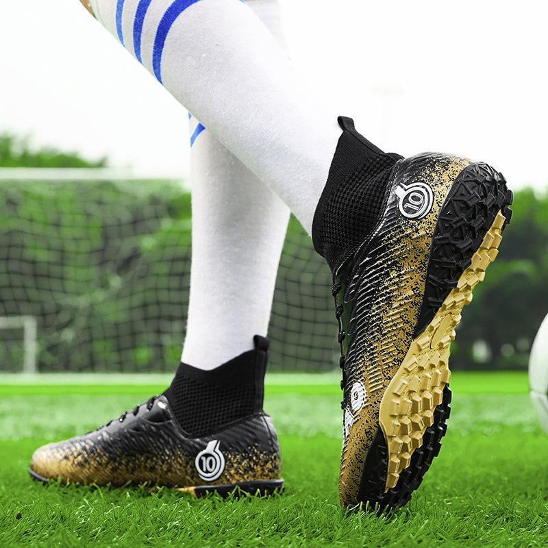 Children's Football Shoes Men's High Top Adult Student Professional Game Training Long Nails Broken Nails Sneakers