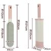 No-brand Product Clothes Lint and Dust Remover Brush with Case Double-Sided Self-Standing Portable Rose Pink Fabric Cleaner for Suits Car