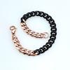 Neues 316L Edelstahl Rosé und Schwarz Dual Hip Hop Armband Fußkettchen