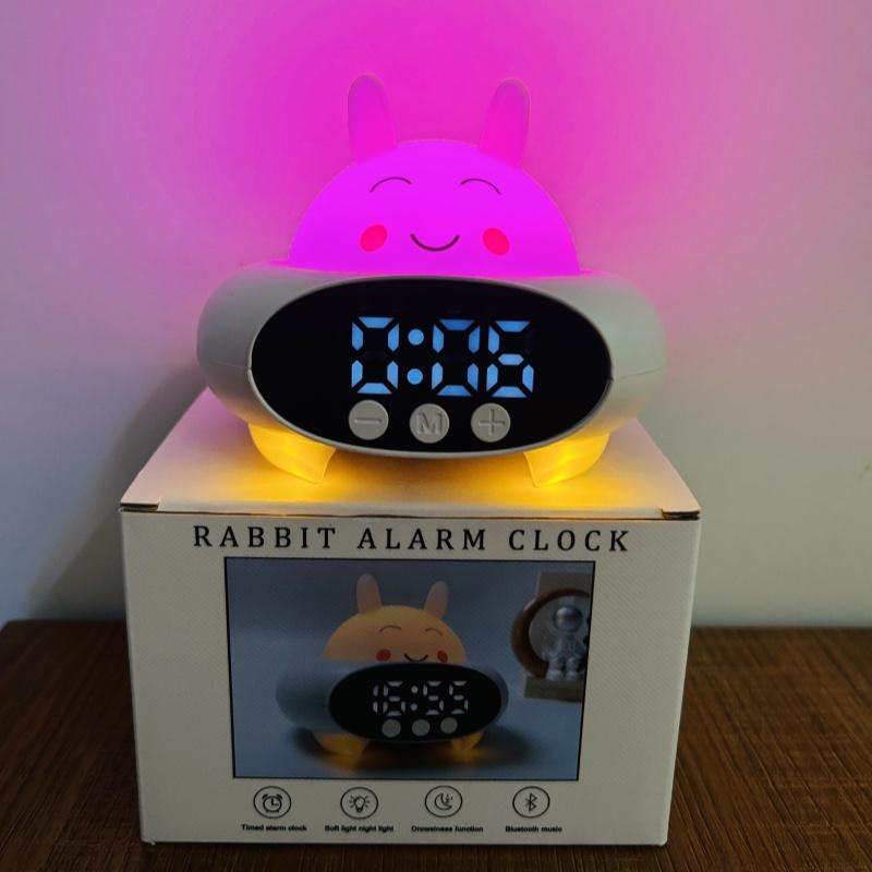 Wecker für Kinder und Erwachsene mit Nachtlicht, Bluetooth-Lautsprecher, niedlicher Wecker für Mädchen und Jungen