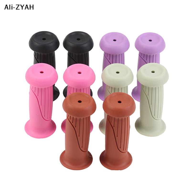 (YY)1Pair High-elastic Rubber Handle Grips Non-Slip Handlebar Covers Bike Scooter Balance Bike Grips Handle Protectors
