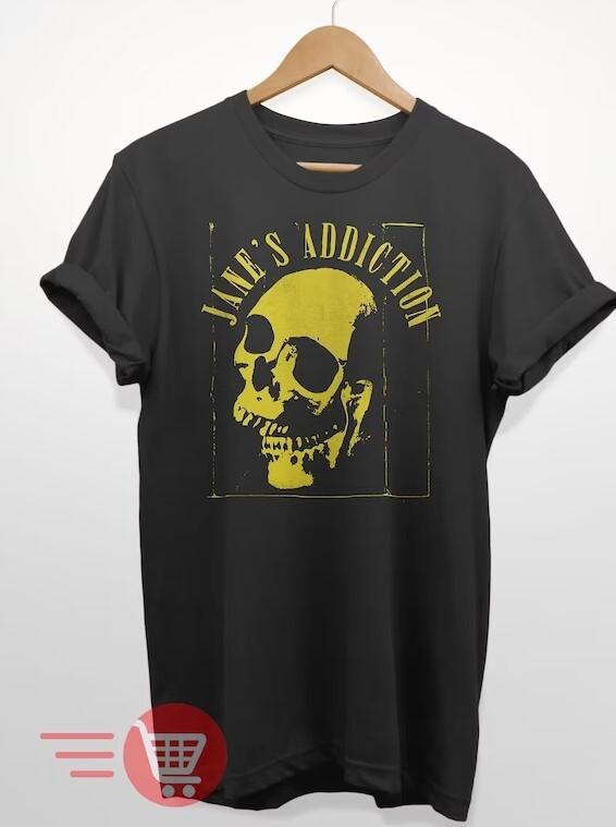 

SALE Jane s Addiction tee skull skeleton Unisex black shirt alternative rock Unisex T-Shirt S