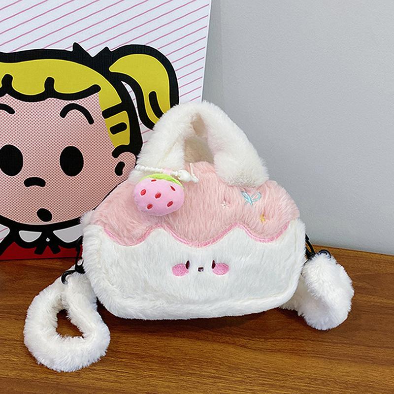 Sac bandoulière pudding désert doux poupée en peluche sac à dos enfant grande capacité avec pendentif peluche sac à bandoulière dessin animé filles