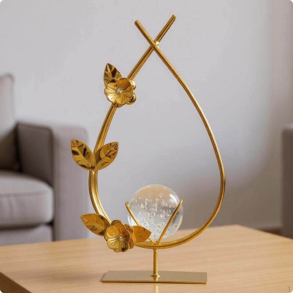 Desk Decor Elegant Luxury Sculpture Gift Idea Flower Ornament for Living Room, Cabinet,