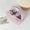 High Appearance Large Capacity Cosmetics Storage Bag Zipper Clutch Solid Color Makeup Bag Travel Organizer Wash Pouch Cosmetics