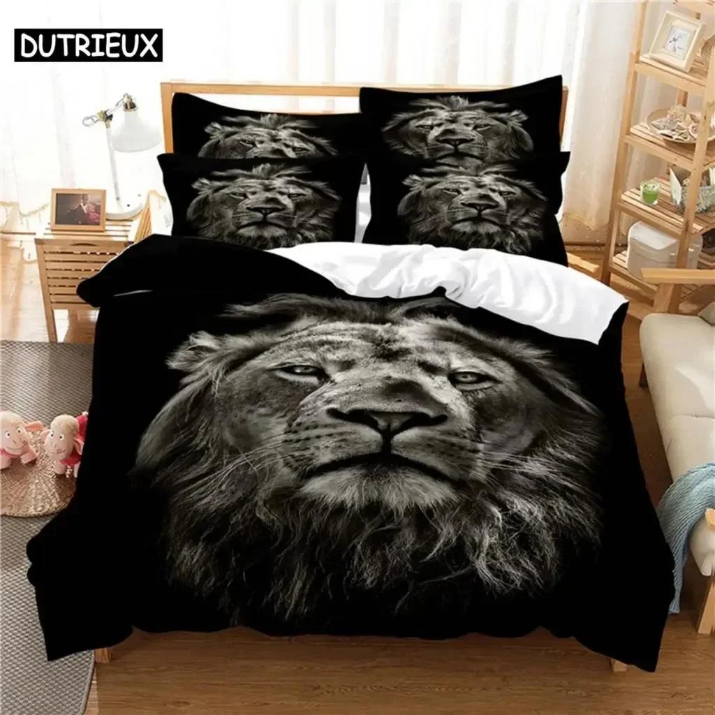 Deep Lion Bedding Set For Bedroom Soft Modern Bedspreads Comefortable Kids Duvet Cover Quilt Cover And Pillowcase