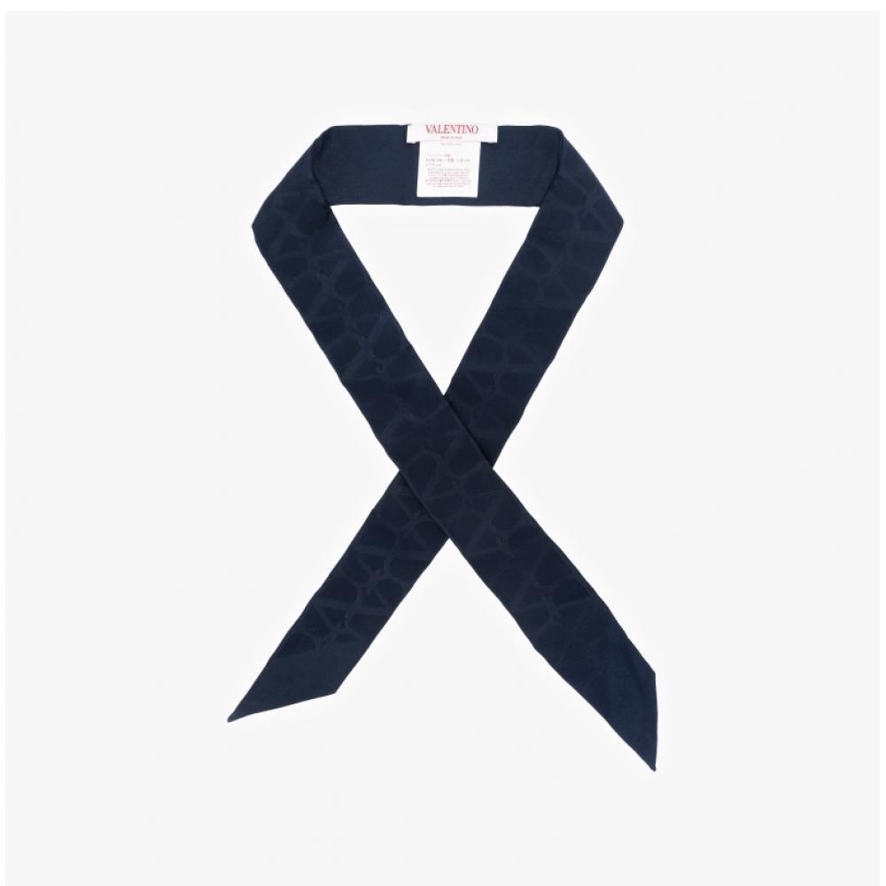 Valentino 5w2E6017 Iuq 598  E6017 Iuq 598  Tual Iconography Bandeau Twily Silk Scarf