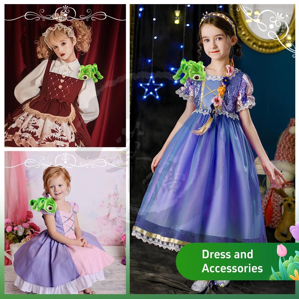 Chamäleon Plüsch Eidechse Stofftier Magnetspielzeug für Mädchen und Schulterkleidung Magnet Kinder, Riemen, Zubehör,