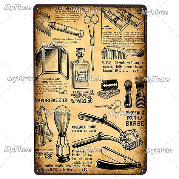 Barber Rules Metal Sign Tin Sign Vintage Decor Room Decoration Metal Plaque Man Cave Bar Sign Poster Home Decor