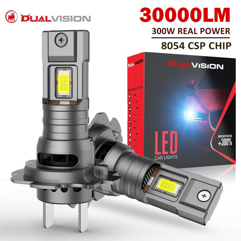 

2 шт. Turbo H7 LED 1:1 Розмір Lights Mini Head Lamp 3580 CSP Wireless H4 9005 9006 Автомобільні світлодіодні лампи для фар з вентилятором 6000K білий 12V Mini CSP LED